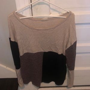 Brown Tan Black Shirt